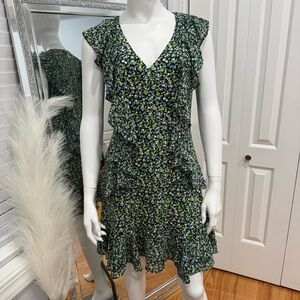 Michael Kors Green and Blue Floral Dress